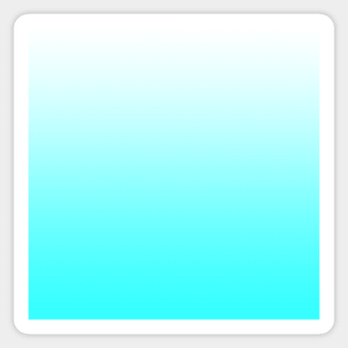 White to Aqua Blue Gradient Sticker